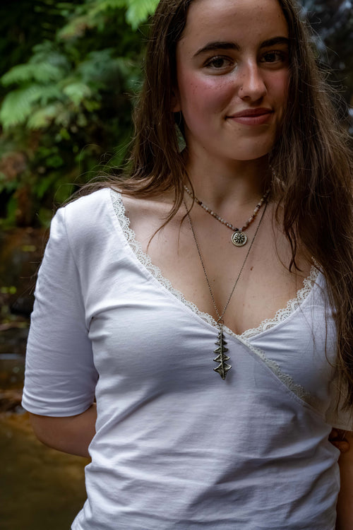 Banksia Blechnifolia Sterling Silver Pendant Necklace