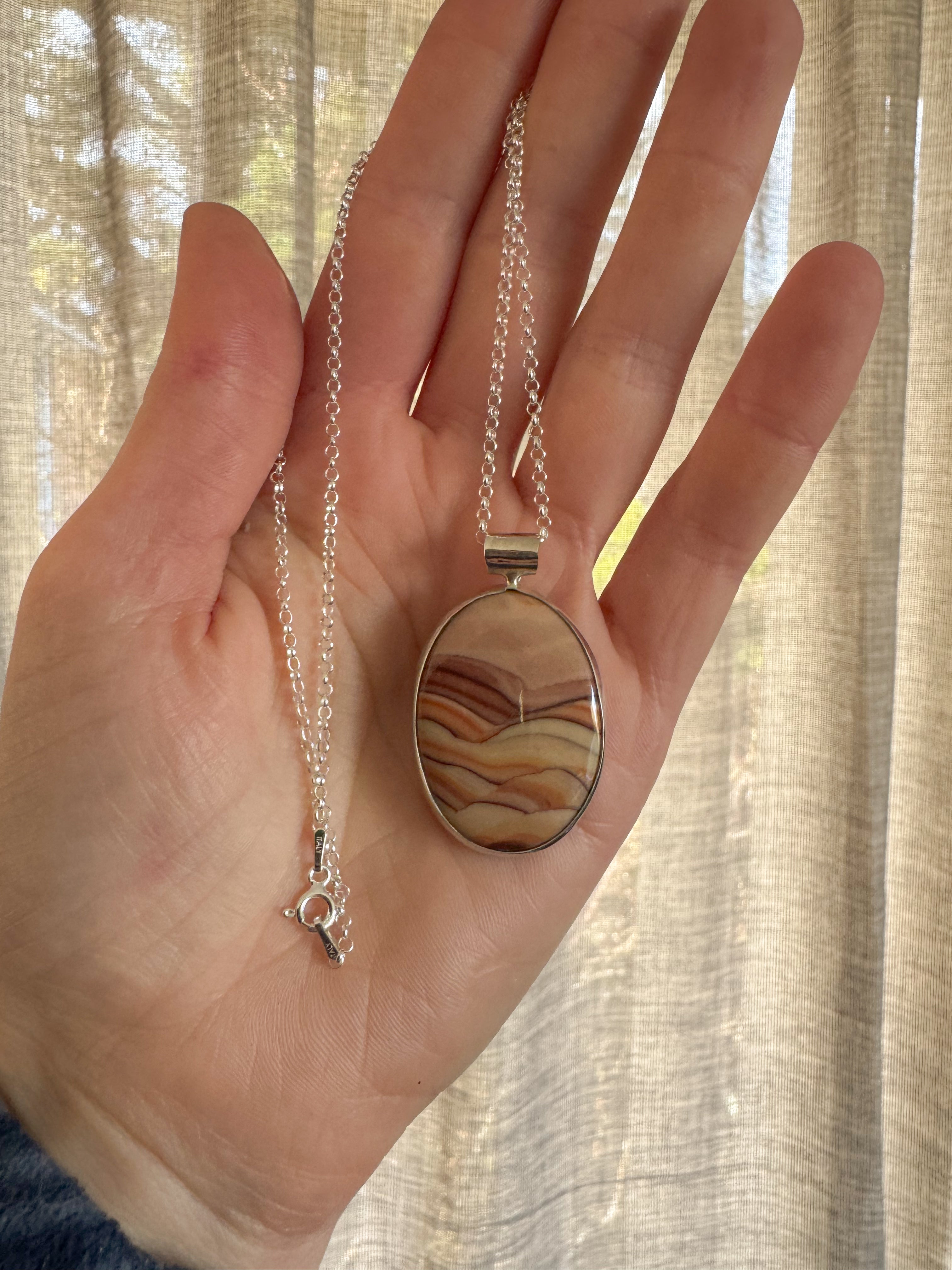 Wave Dolomite Jasper Statement Necklace