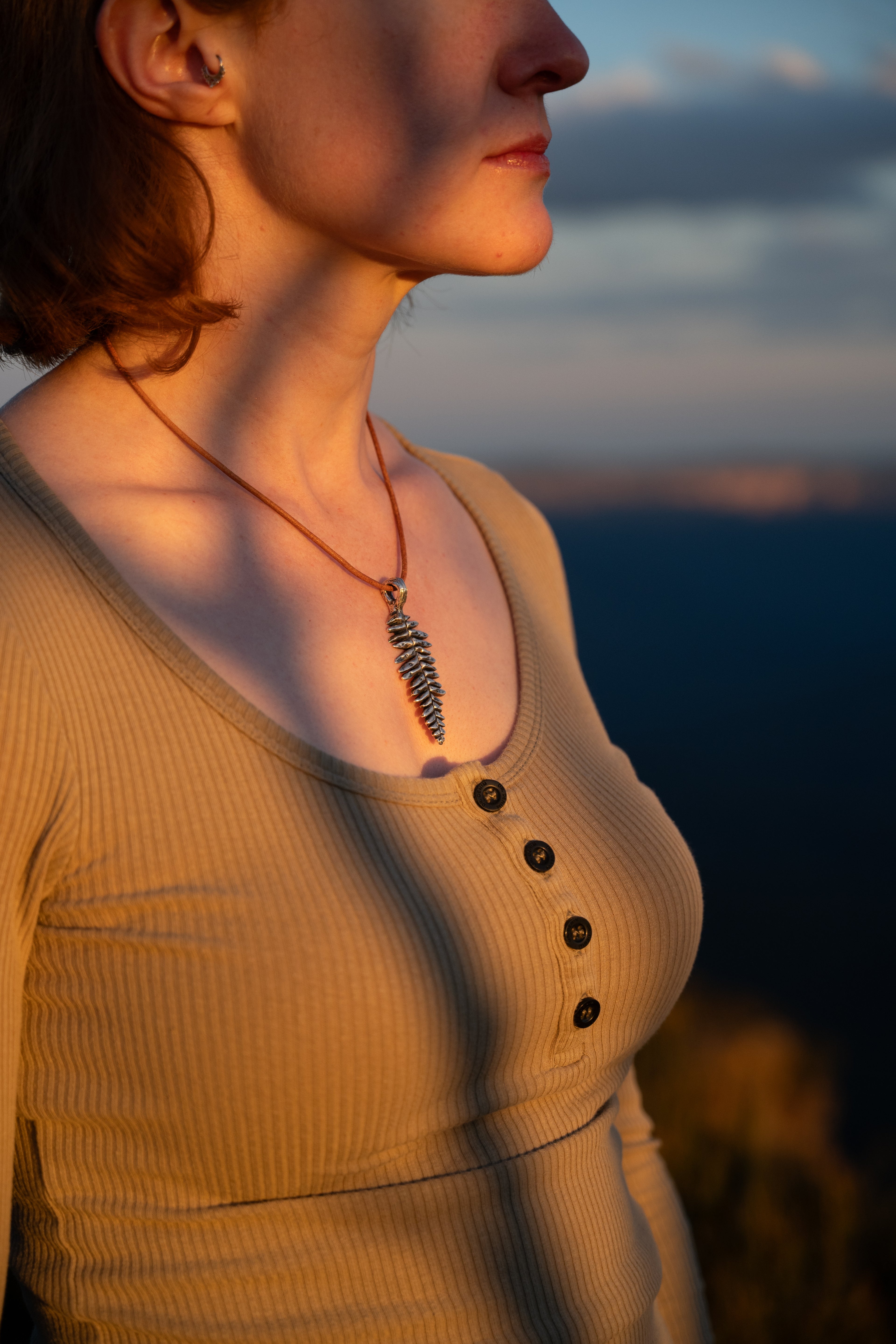 Spreading Fan Fern Pendant