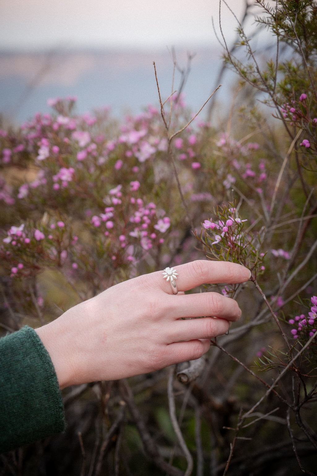 Flannel Flower Ring