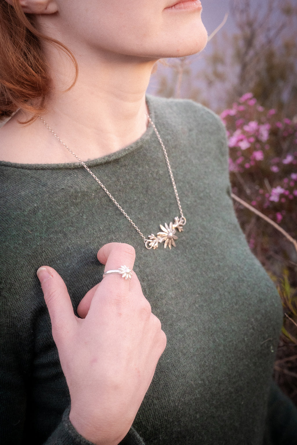 Flannel Flower Ring