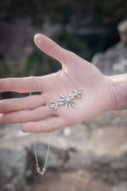 Sterling Silver Flannel Flower Necklace