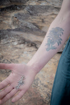 Sterling Silver Flannel Flower Necklace