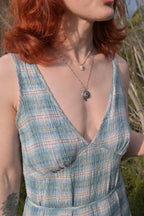 Silver Gully Fern Fiddlehead Necklace