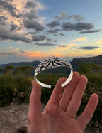 Flannel Flower Cuff Bracelet