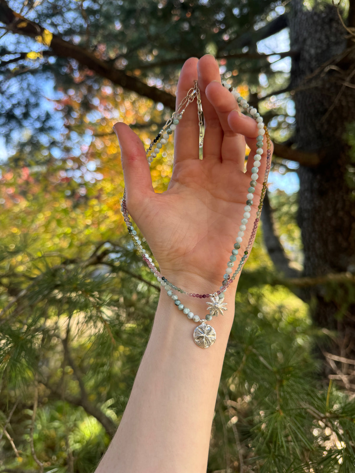 Tee Tree Charm Gemstone Necklace