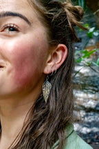 Silver Gully Fern Earrings
