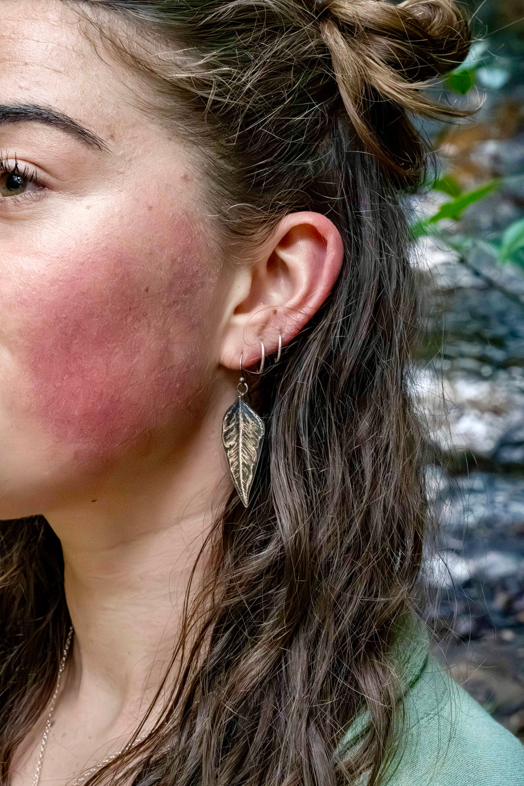 Silver Gully Fern Earrings