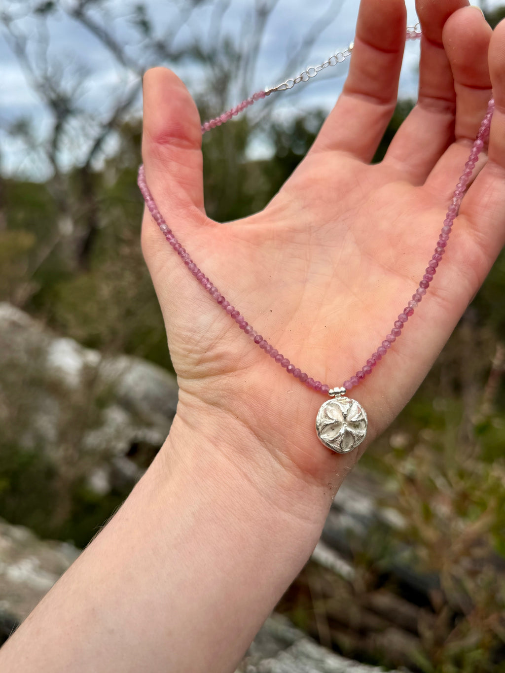 Tee Tree Charm Gemstone Necklace