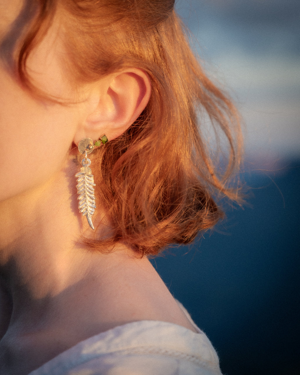 Sterling Silver Bracken Fern Earrings
