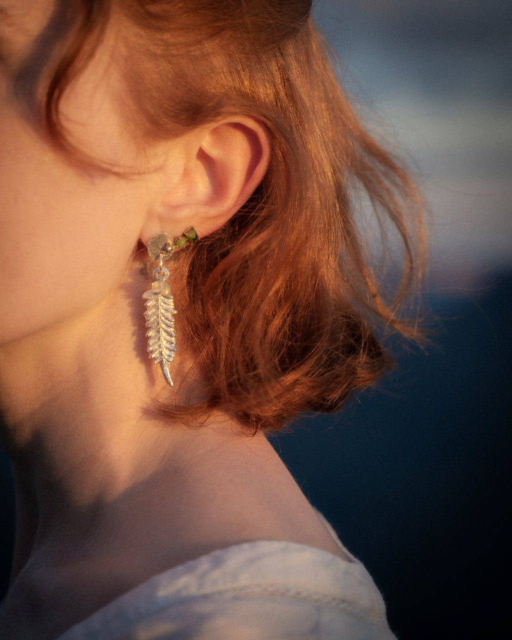 Sterling Silver Bracken Fern Earrings