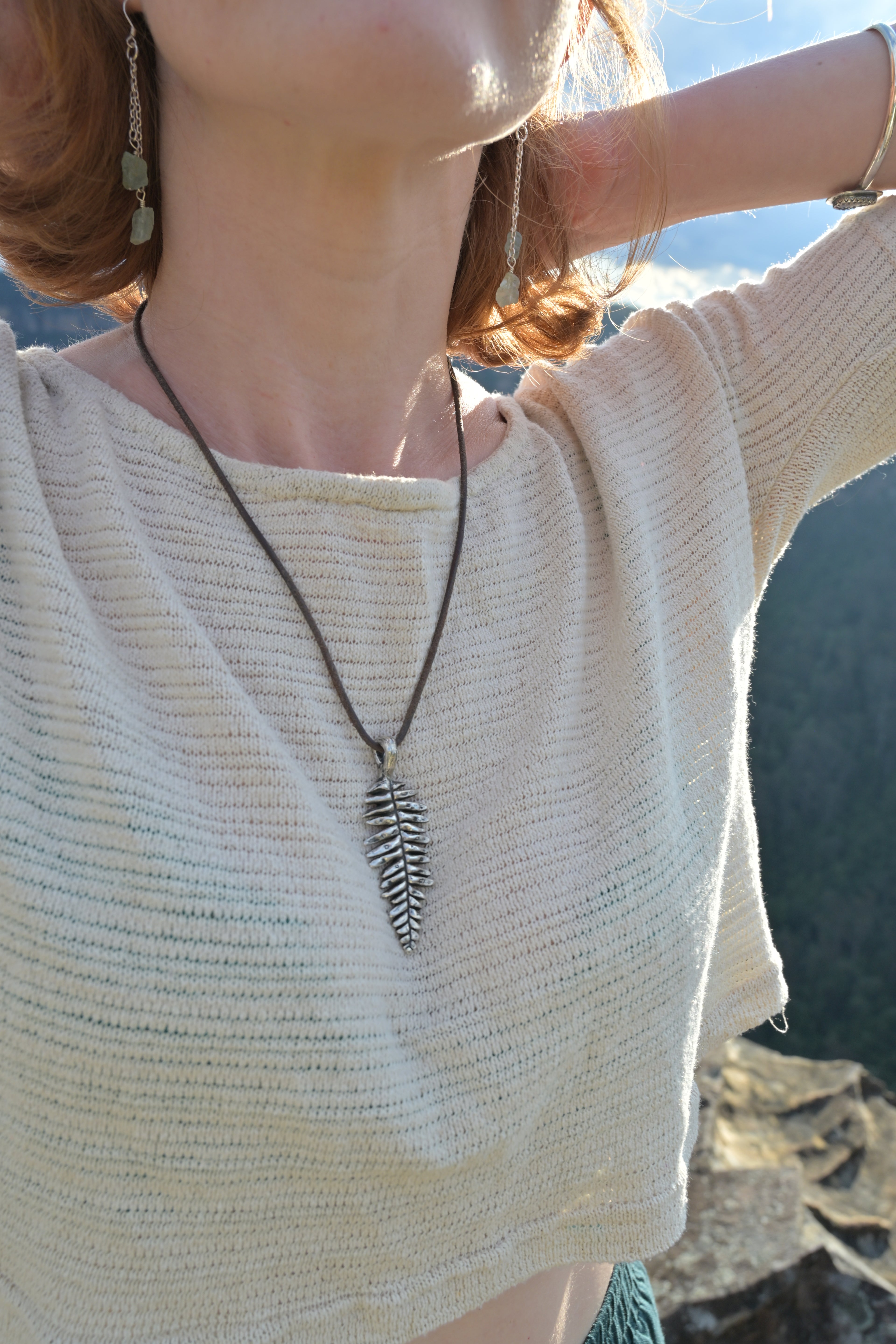 Spreading Fan Fern Pendant