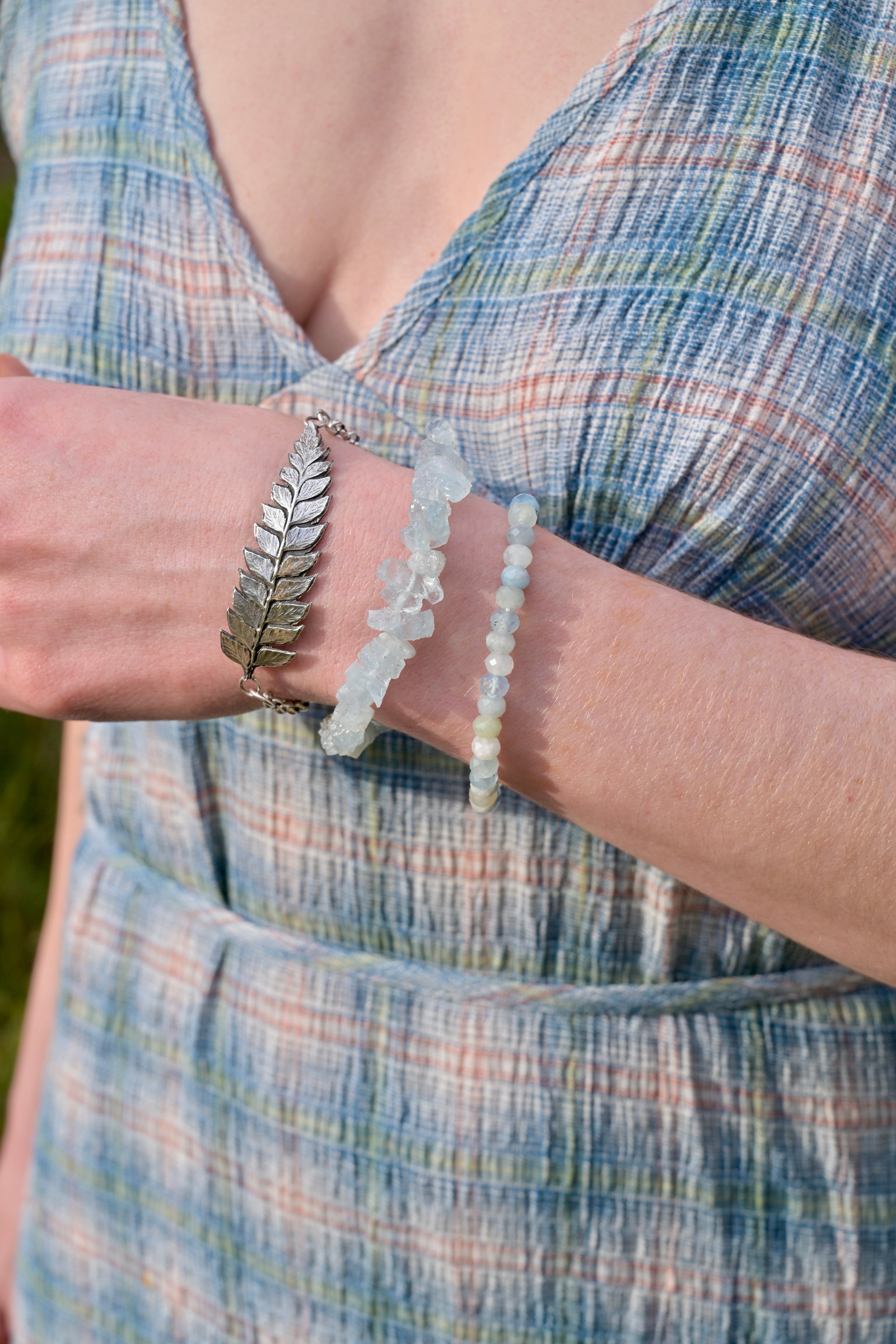 Silver Fern Leaf Bracelet