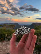 Flannel Flower Cuff Bracelet
