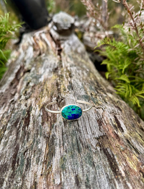 Azurite cuff bracelet